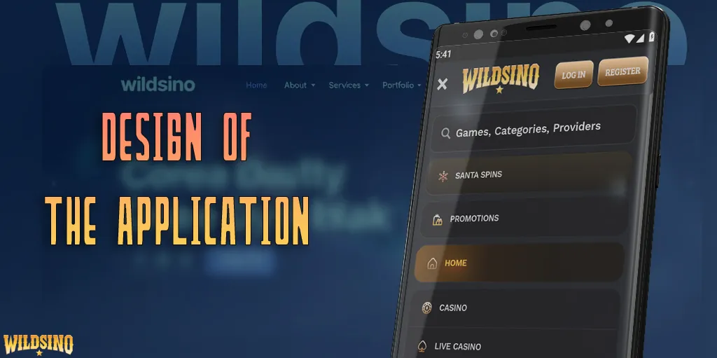 The Wildsino mobile app features a vibrant design and user-friendly interface.