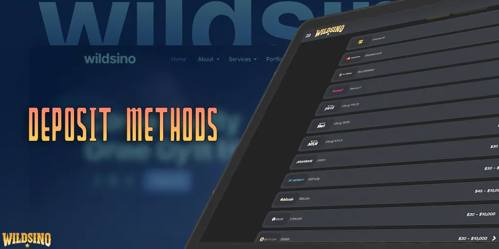 The Wildsino website accepts the most popular payment methods in Canadian dollars.